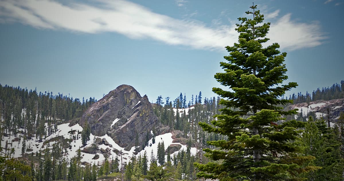 Mountain landscape at Plumas-Eureka State Park near Graeagle