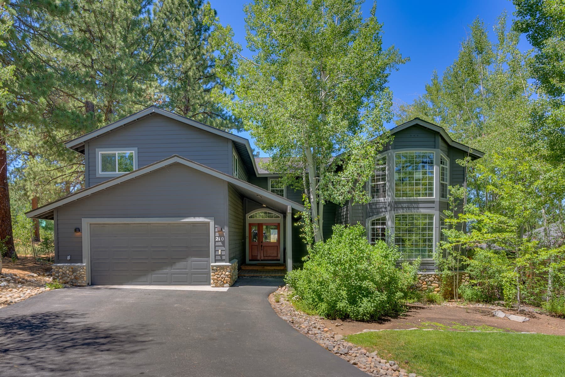 Northstar luxury home exterior with aspen trees