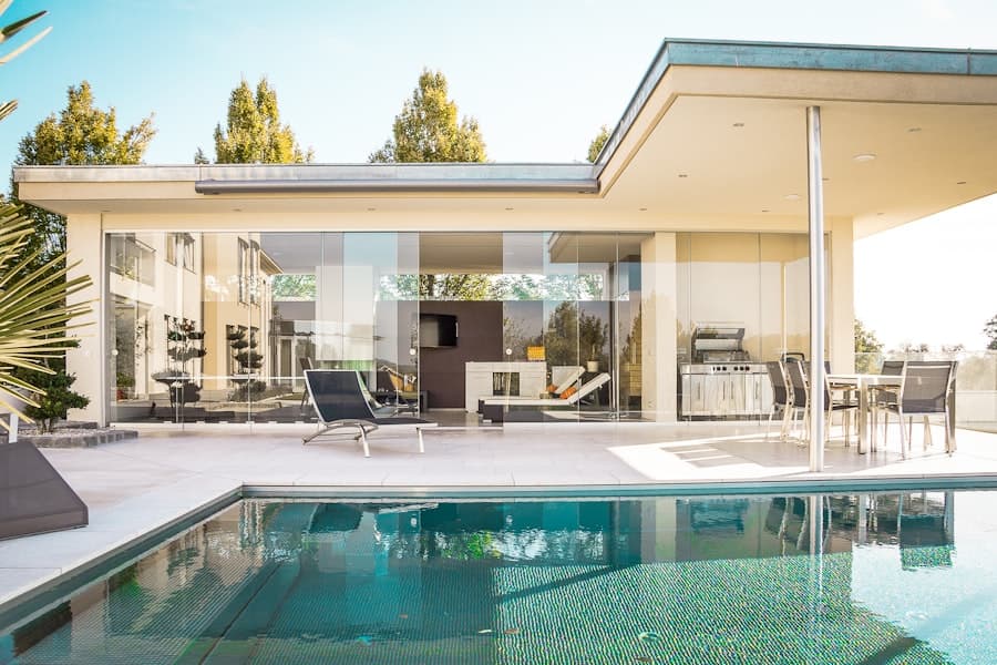 Architecturally striking luxury home with infinity pool